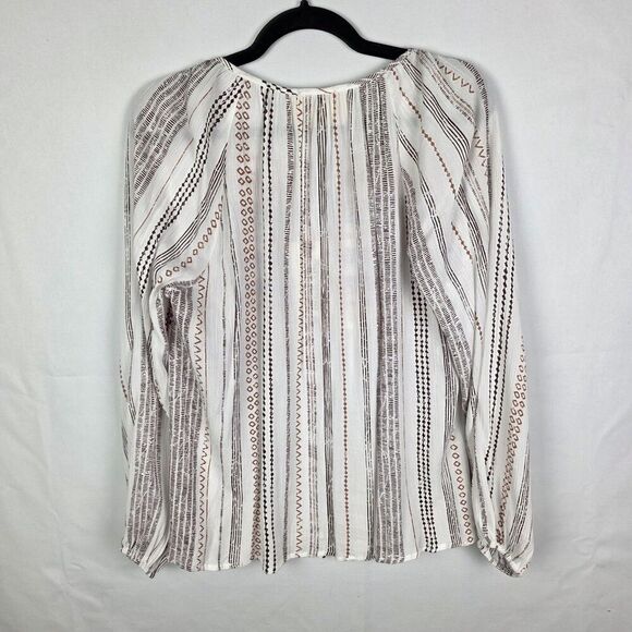 NWT Savanna Jane Women Boho Embroidered Blouse Top Shirt Size Large Peasant - Picture 2 of 6